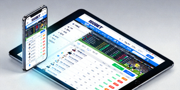 188BET 모바일 이용 장면 - 스마트폰과 태블릿 화면에 188BET 웹사이트가 표시됨